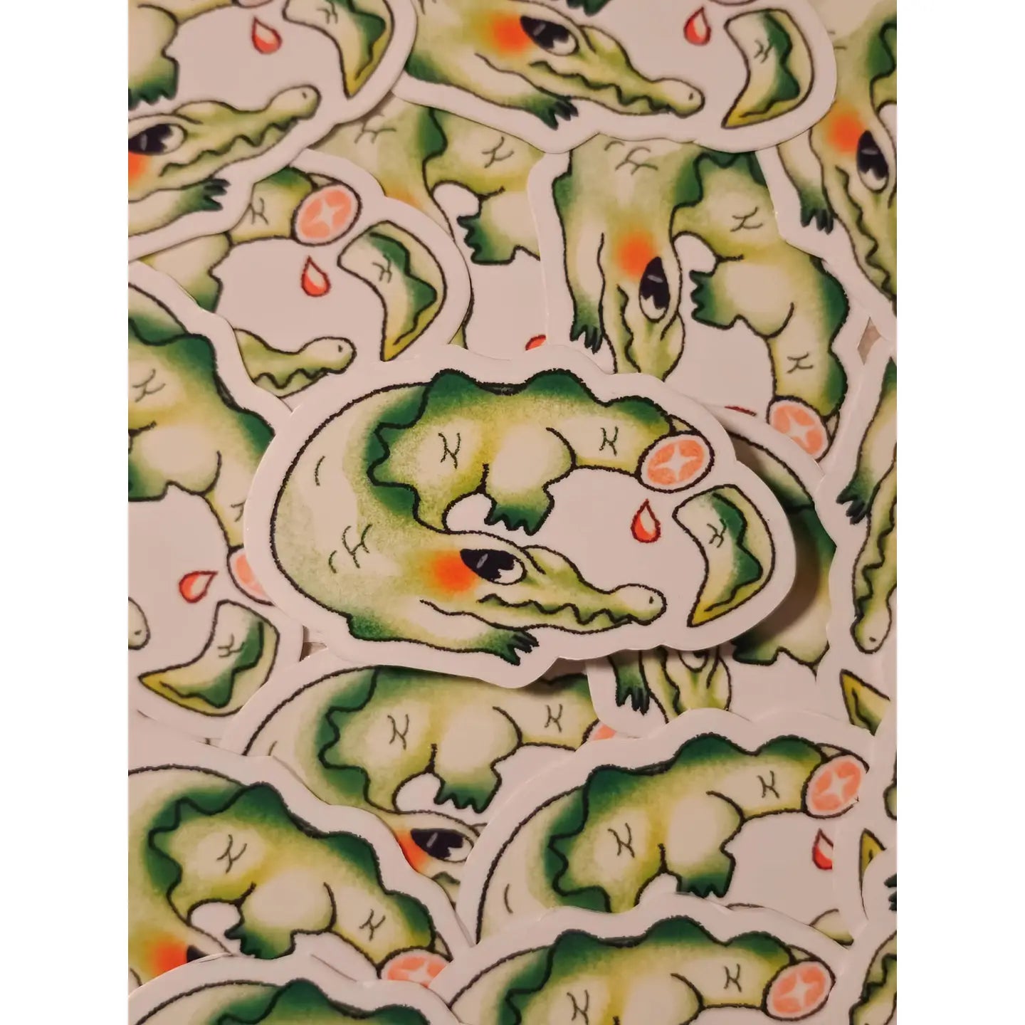 Glossy Crocodile Vinyl Sticker