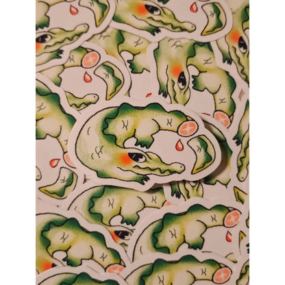 Glossy Crocodile Vinyl Sticker