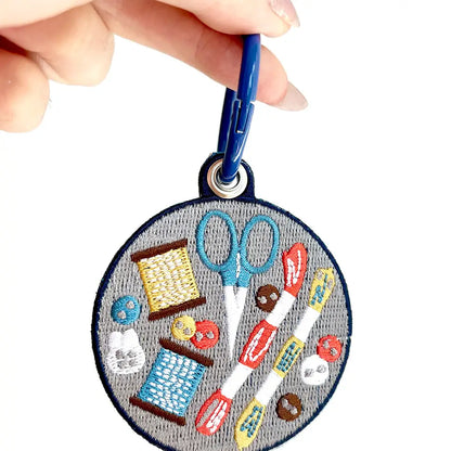 Butter Cookie Tin - Embroidered Keychain