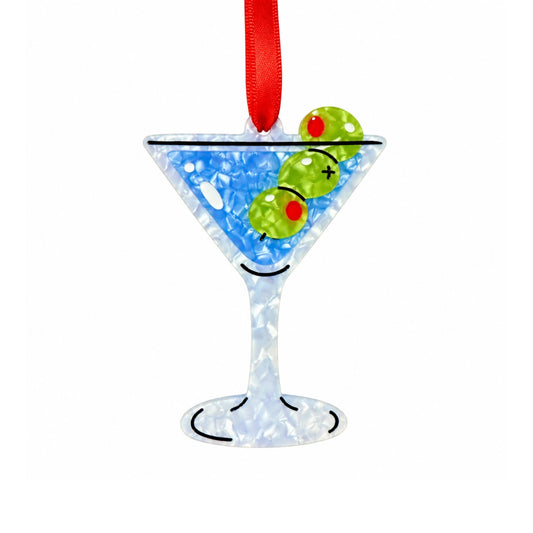 Martini With Olives Acetate Ornament