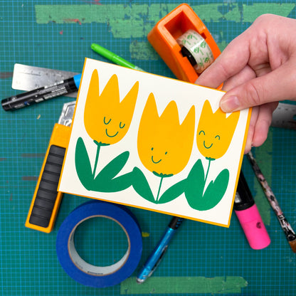 Happy Tulip Trio Everyday Greeting Card