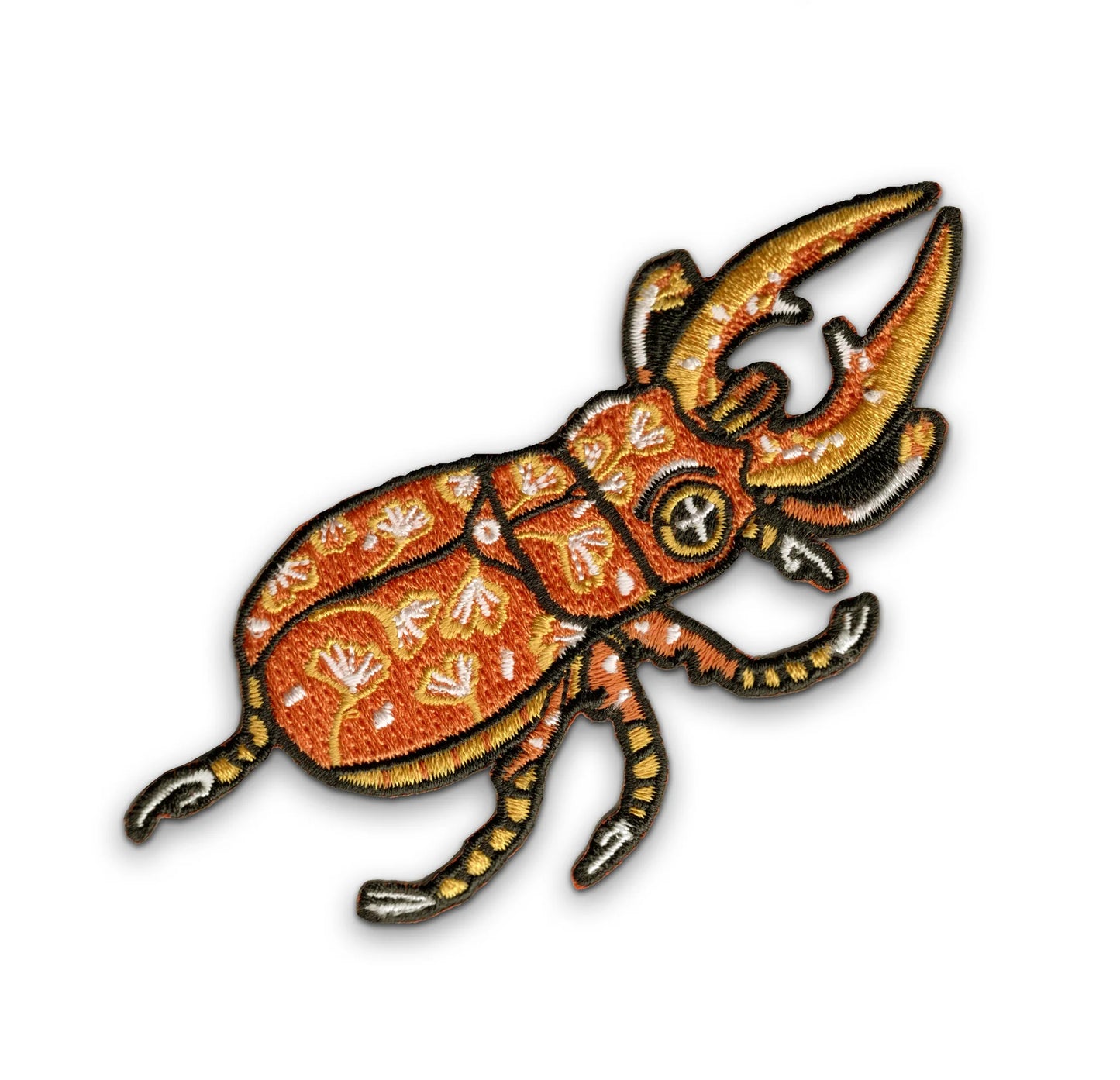 Ginkgo Stag Beetle Iron-On Patch