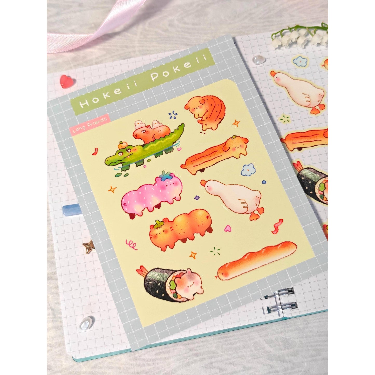 Glossy Long Friends Vinyl Sticker Sheet
