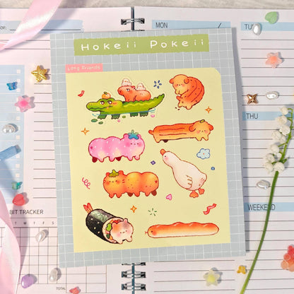 Glossy Long Friends Vinyl Sticker Sheet