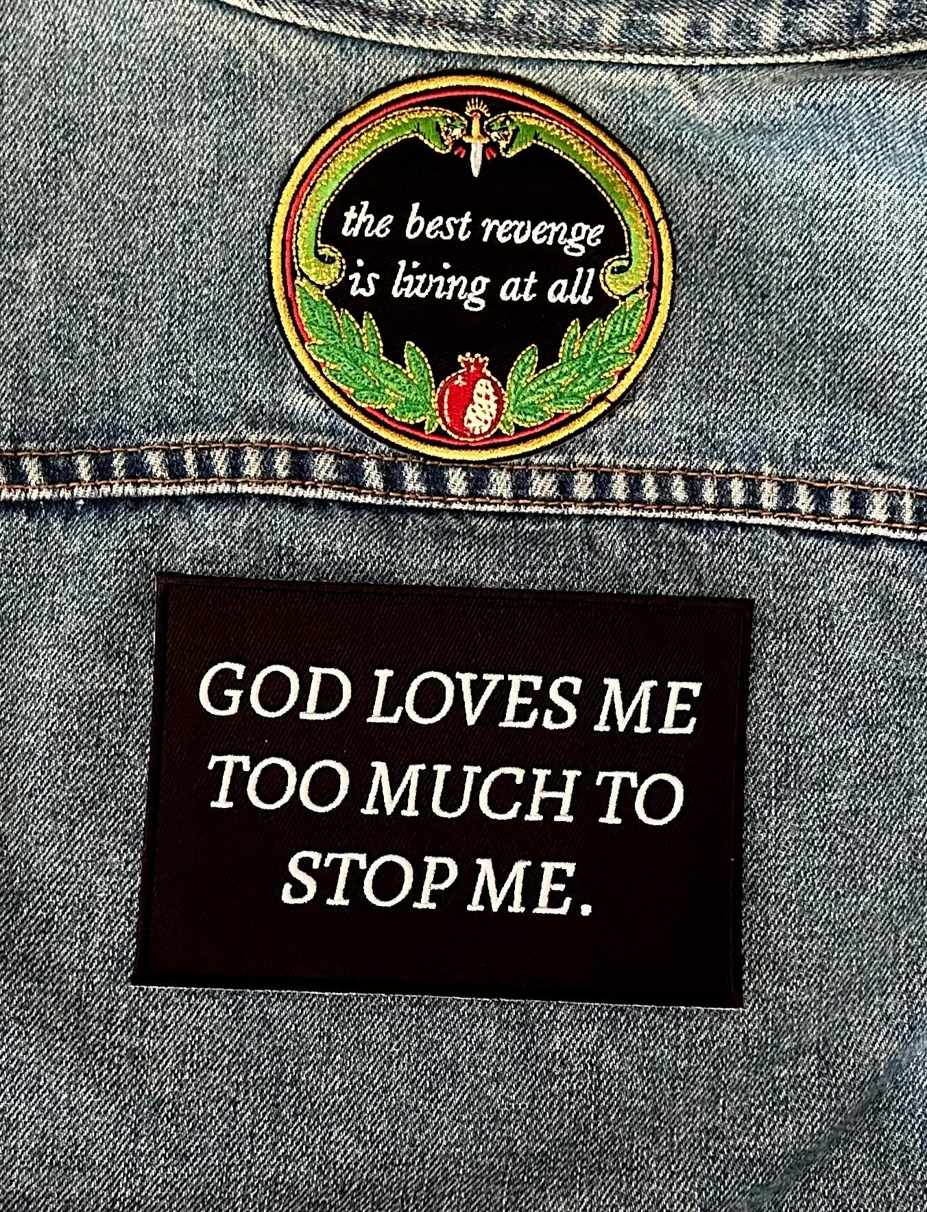 Embroidered Patch - "GOD LOVES ME"
