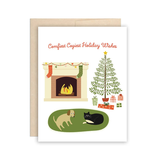 Comfiest Coziest Holiday Greeting Card Box Set of 8