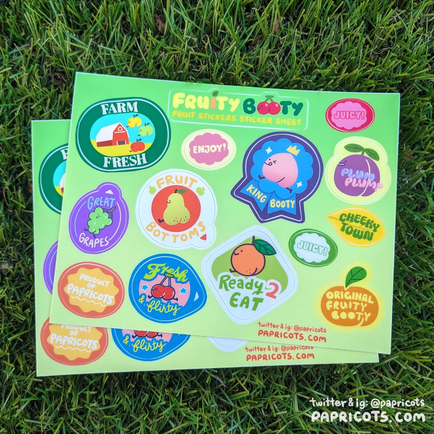 Fruity Booty Fruit Sticker Sheet