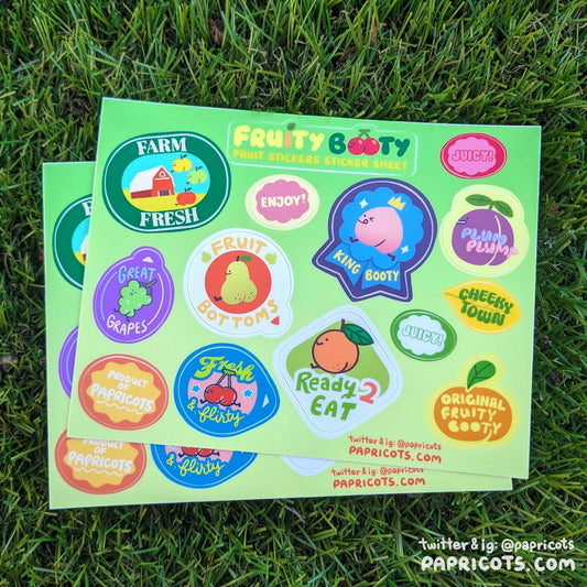 Fruity Booty Fruit Sticker Sheet