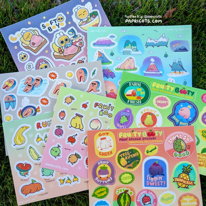 Fruity Booty Fruit Sticker Sheet