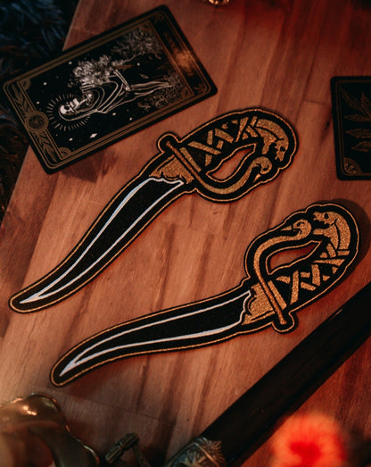 Twin Kirpan Embroidered Patches