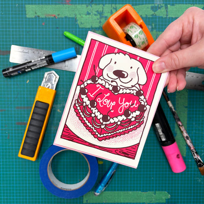 I Love You Cake Greeting Card