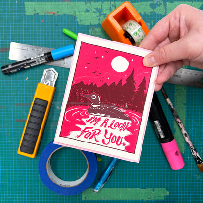 I'm A Loon for You Greeting Card