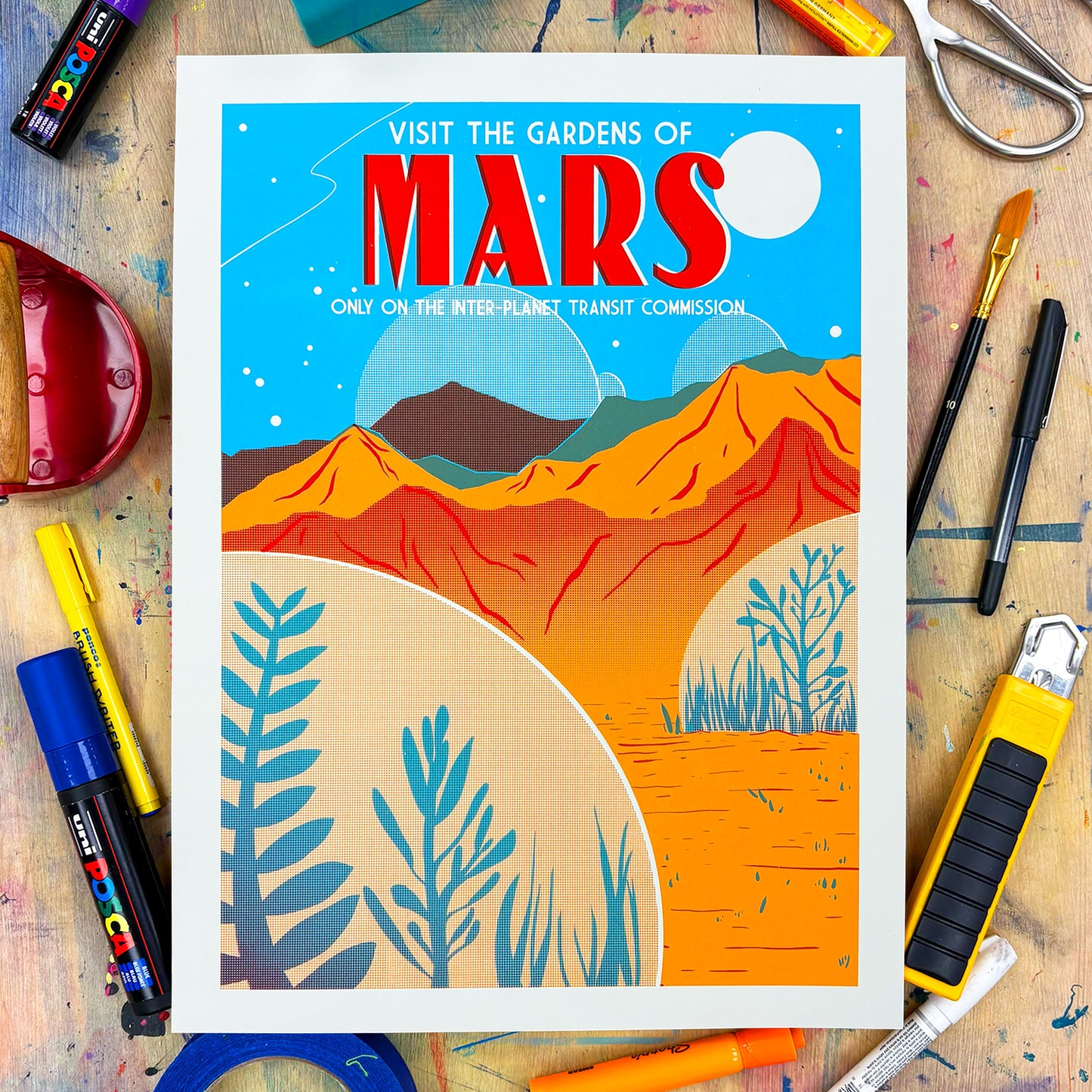 Mars Screen Print