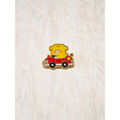 Mini Driving Race Car Enamel Pin
