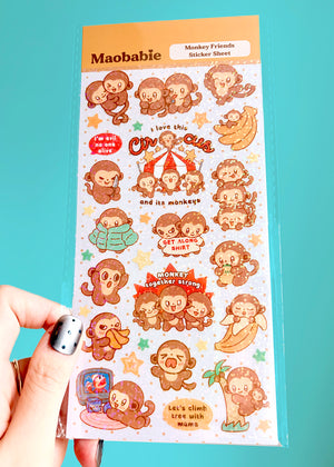 Monkey Friends - Sticker Sheet