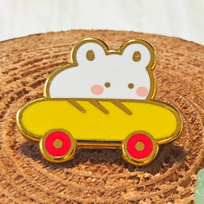 Mouse in Baguette Car Enamel Pin