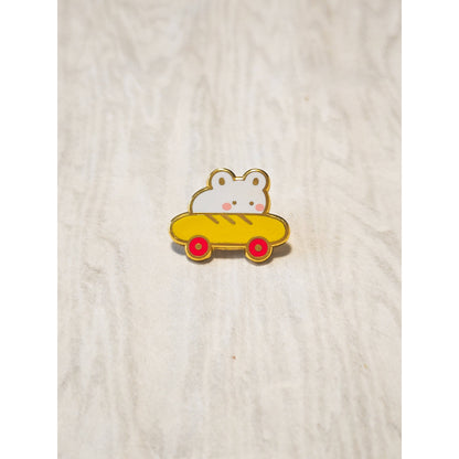 Mouse in Baguette Car Enamel Pin