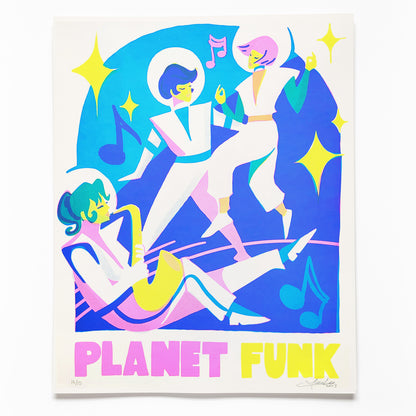 Planet Funk NEON DREAMS Screen Printed Poster LTD ED