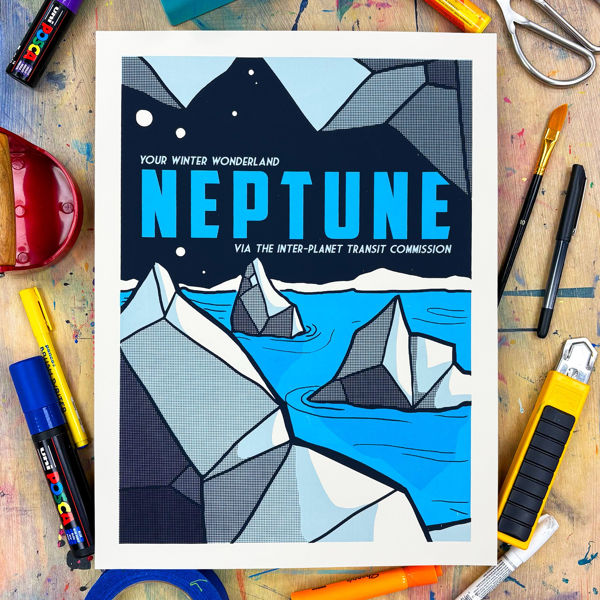 Neptune Screen Print – Secret Planet