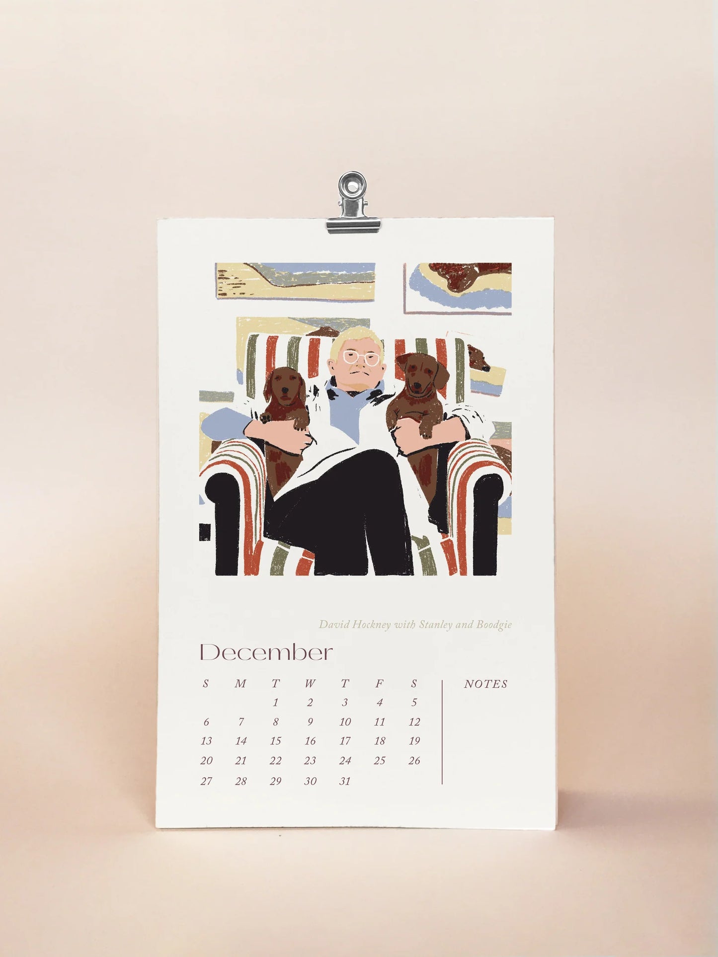 Painters and Pets 2026 Desk Calendar