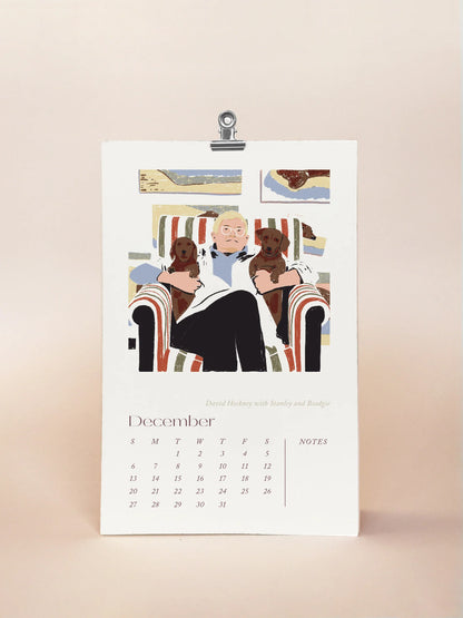 Painters and Pets 2026 Desk Calendar