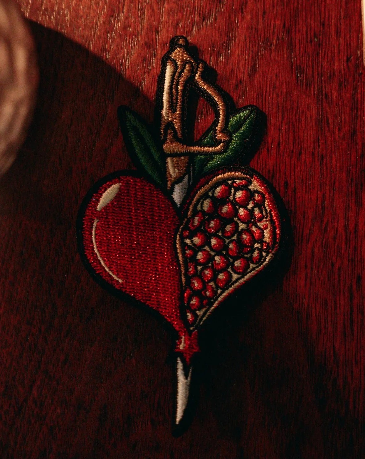 Pomegranate Love Embroidered Patch