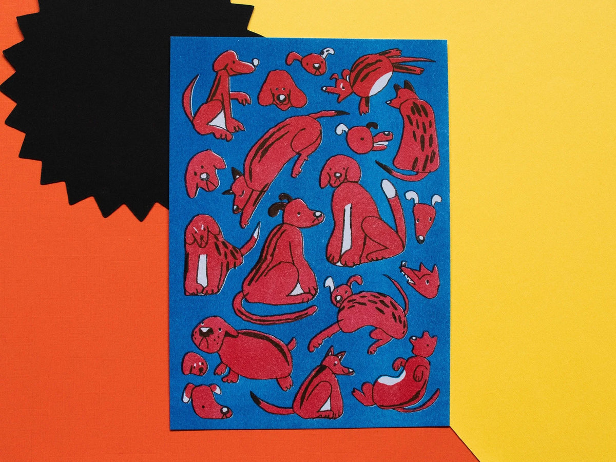 Mostly Mutts Risograph Print