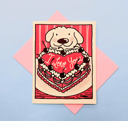 I Love You Cake Greeting Card