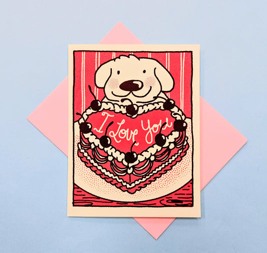 I Love You Cake Greeting Card