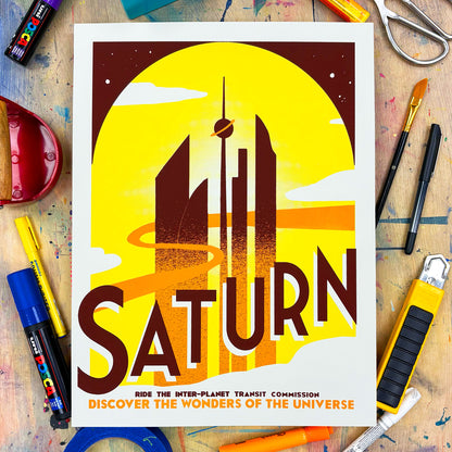 Saturn Screen Print
