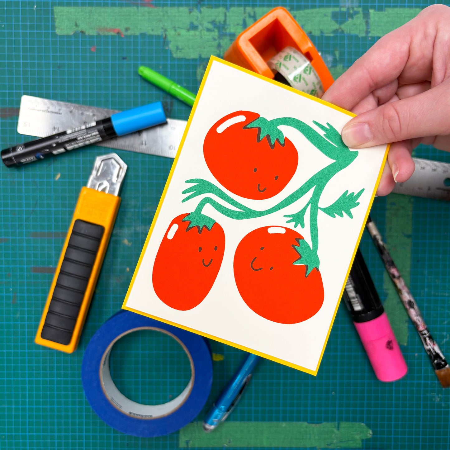 Happy Tomato Trio Everyday Greeting Card