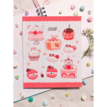 Transparent Munchie Friends Glossy Vinyl Sticker Sheet