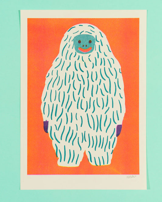 Yeti Risograph Print