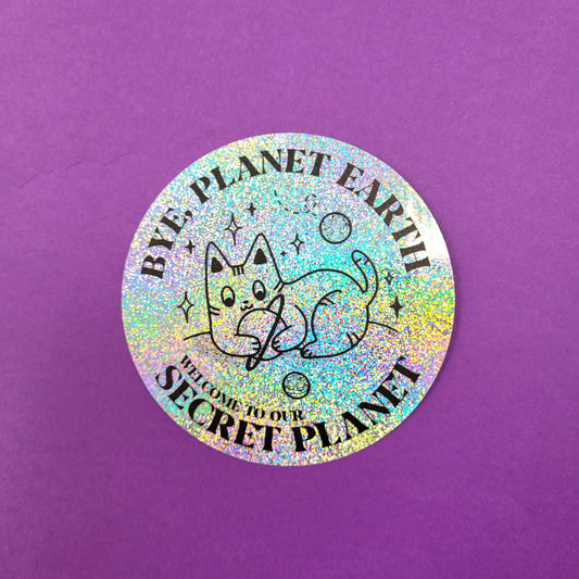 Bye, Planet Earth Vinyl Sticker