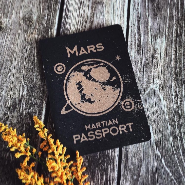 Martian Passport Notebook