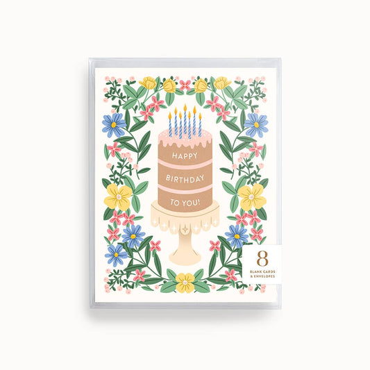 Happy Birthday Cake Greeting Card Box Set