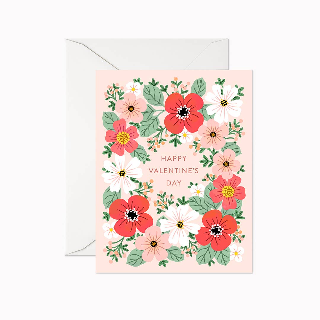 Happy Valentine’s Day Wreath Greeting Card