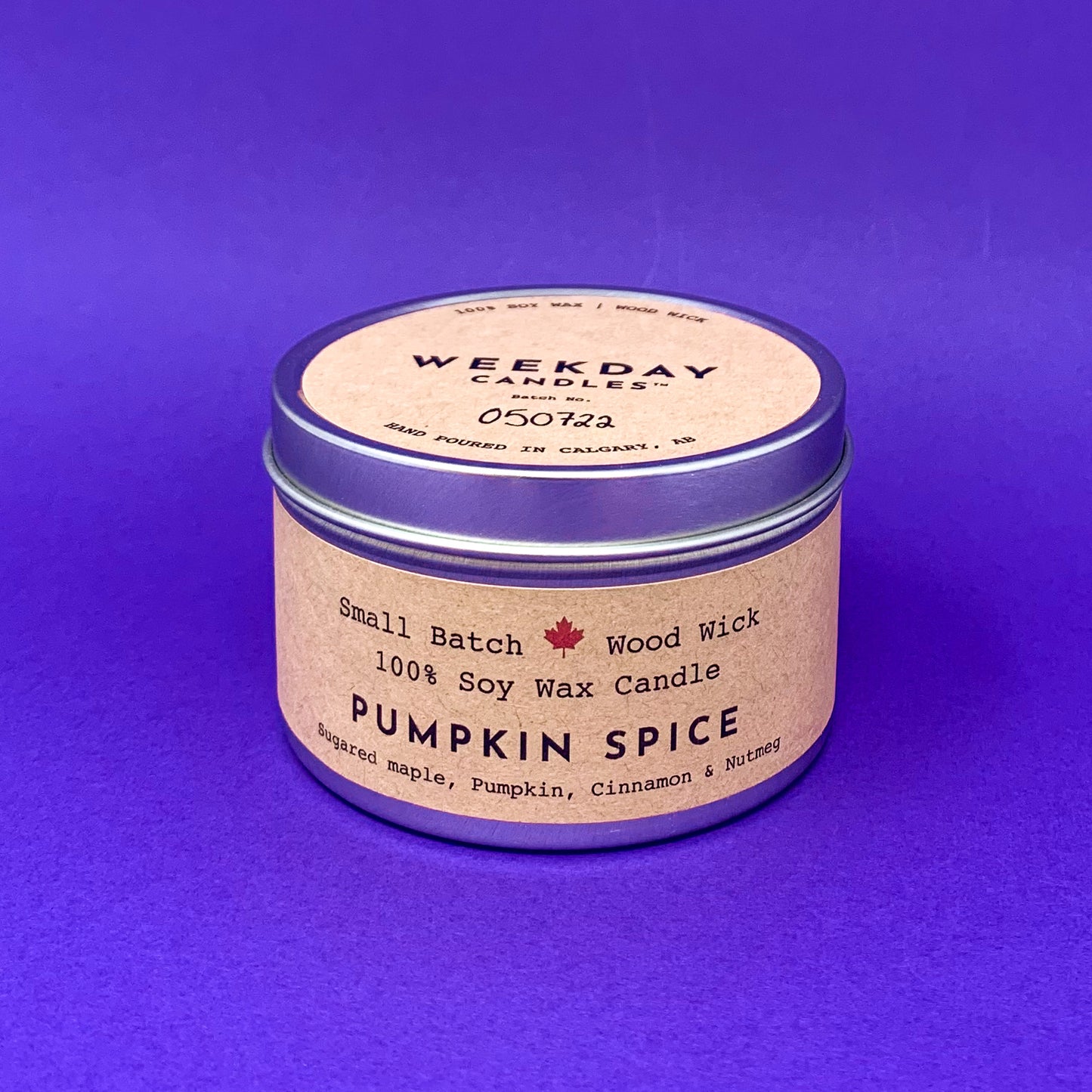 Pumpkin Spice Wood Wick Soy Candle