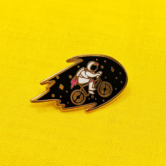 Biker Astronaut Pin