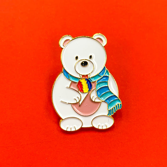 Polar Bear Snow Cone Enamel Pin