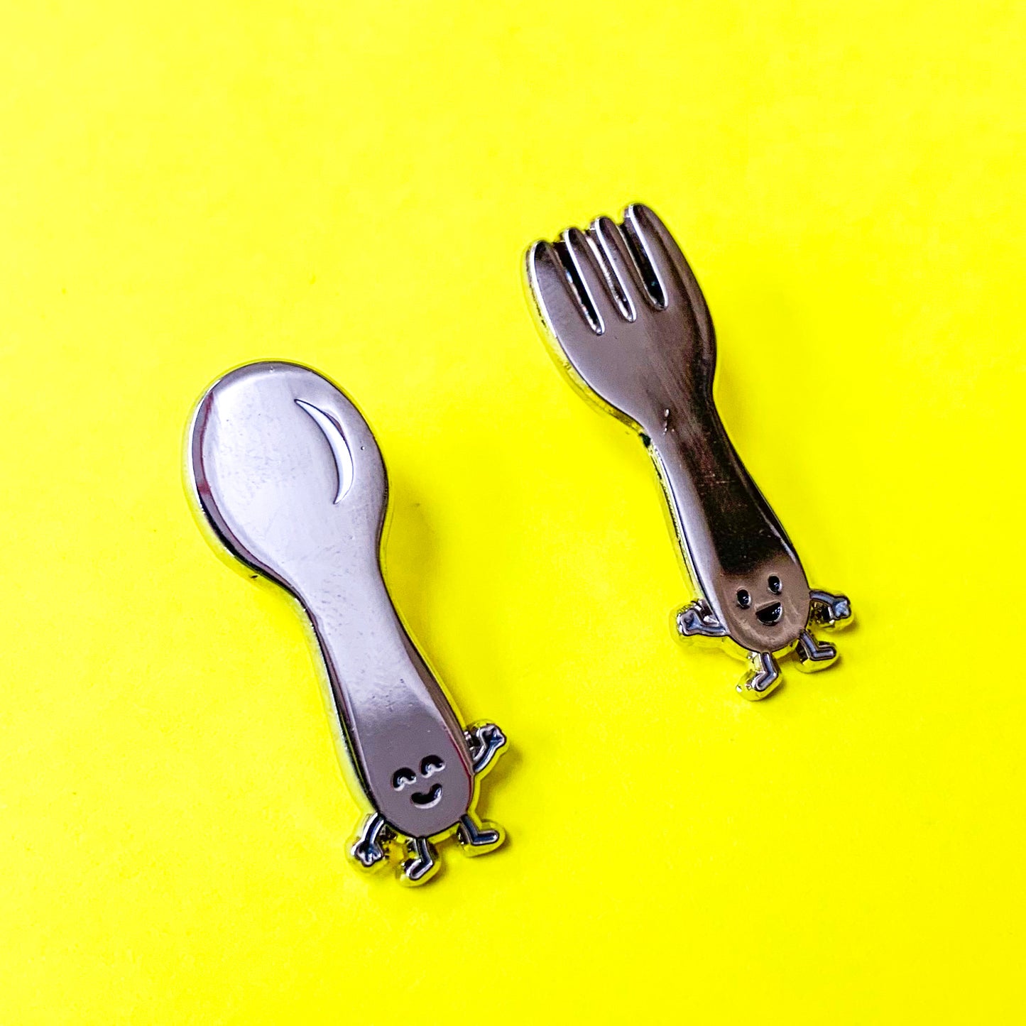 Fork and Spoon Enamel Pin