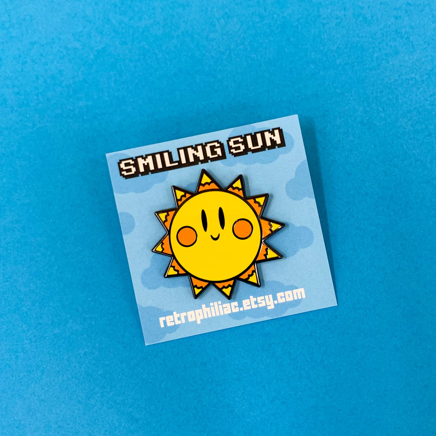 Smiling Sun Enamel Pin