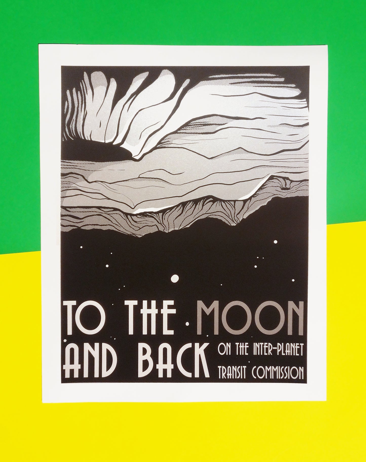 To The Moon and Back Screen Printed Poster