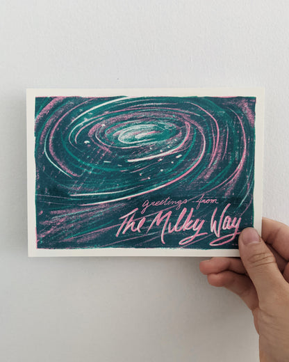 Greetings from the Milky Way Postcard
