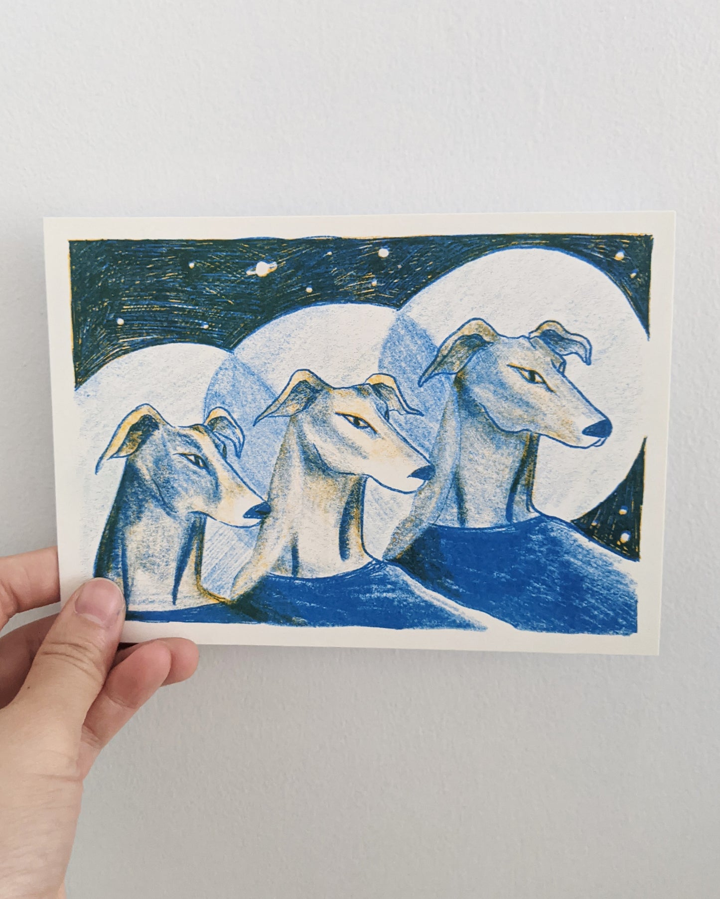 Greyhound Astronauts Postcard