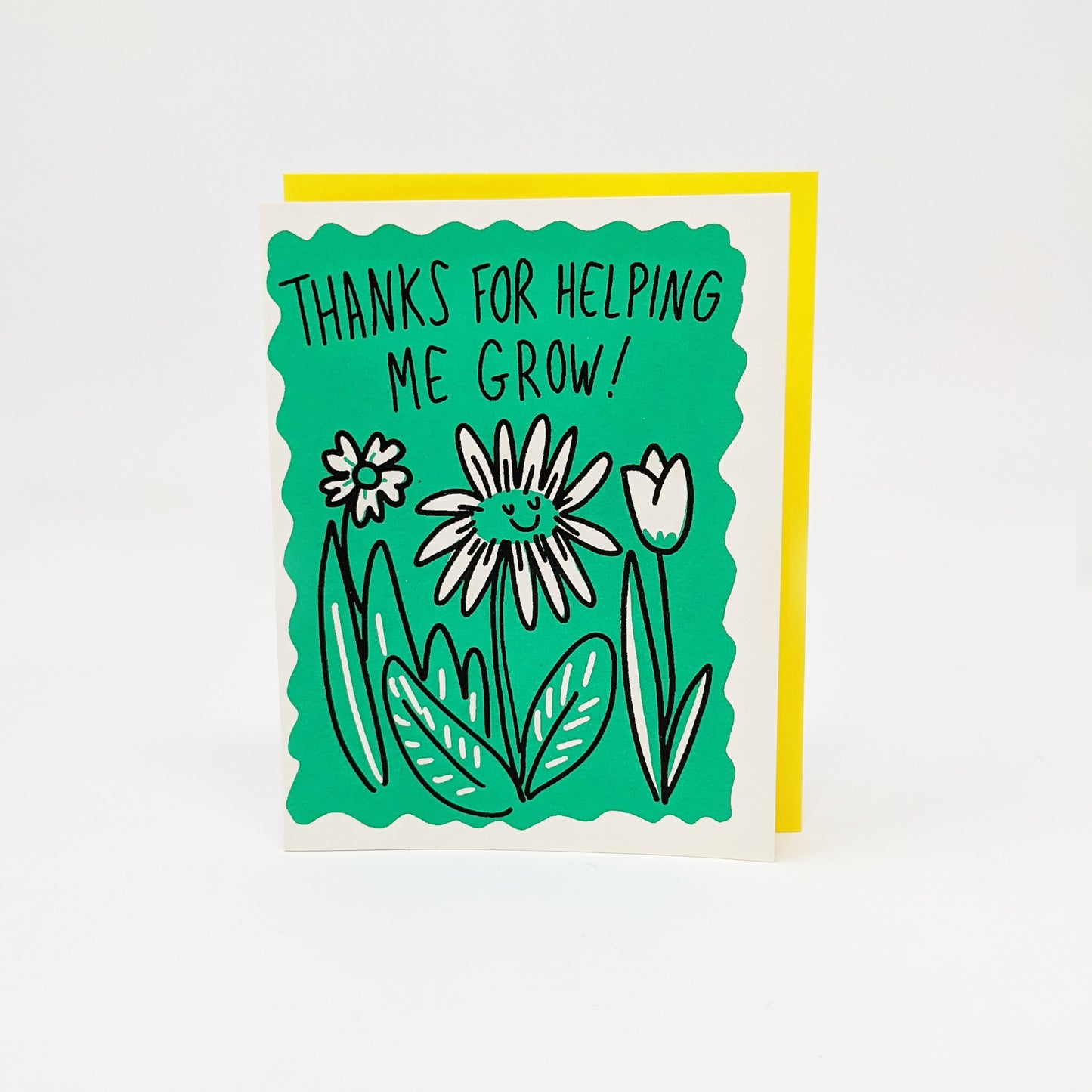Thanks For Helping Me Grow Greeting Card