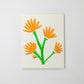 Orange Flower Screen Print