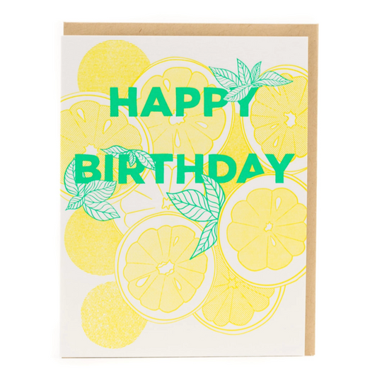 Happy Birthday Lemons Greeting Card