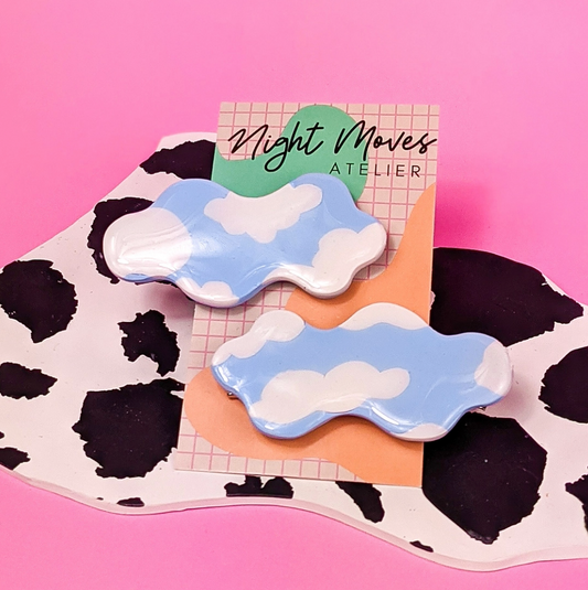 Cloud Hair Clip Duo