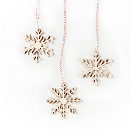 Simple Snowflake Ornament Set